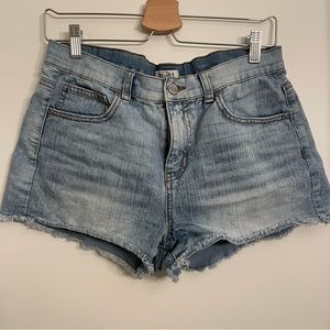 Mudd Short Shorts Distressed Denim Jean Shorts Light Wash Size 13